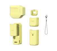 Custodia in silicone per DJI Osmo Pocket 4 Pro, custodia protettiva antiscivolo con ritagli precisi, custodia leggera e resistente per vlogger e viaggiatori, Set 5 pezzi giallo, No