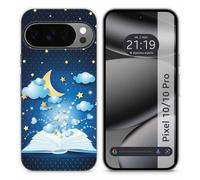 Custodia in silicone per Google Pixel 10/10 Pro 5G design libro racconti disegni