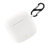 Custodia in silicone per Huawei FreeBuds SE2, resistente agli urti e alla pelle, per Huawei FreeBuds SE 2, con Keychain (bianco)