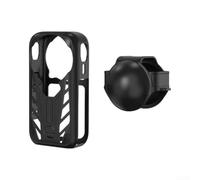Custodia in Silicone per Insta360 X6 con Coprilente | Silicone morbido, protezione , include coprilente, per accesso totale tasti, nero elegante
