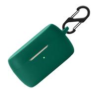 Custodia in silicone per Jabra Evolve 2 Buds, custodia protettiva antiurto e pelle protettiva per Jabra Evolve 2 Buds with Keychain (verde scuro)