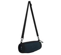 Custodia in silicone per JBL Charge 5 da viaggio Gel protettivo Pelle morbida impermeabile Altoparlante portatile Borsa per la conservazione con tracolla e moschettone (BLACK)