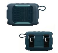 Custodia in silicone per JBL GO 5, custodia da viaggio con copertura antipolvere di ricarica rimovibile, cinghia di montaggio per altoparlante antiurto, custodia protettiva per altoparlante (blu navy)