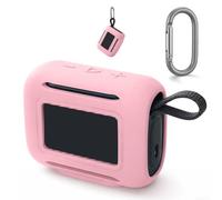 Custodia in Silicone Per Jbl Go 5 Morbida Per Antiurto Antiscivolo Custodia Protettiva Con Gancio Per Viaggio Esterno In Arancione Borsa Robusta (Rosa)