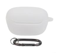 Custodia in silicone per JBL per endurance Race 2, antiurto, con chiusura magnetica e moschettone, protezione per cuffie sportive, colore nero (bianco)