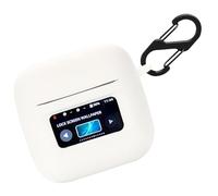 Custodia in silicone per JBL Tour Pro 2, resistente agli urti e alla pelle, per JBL Tour Pro 2, con portachiavi (bianco)