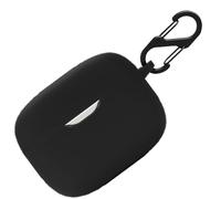 Custodia in silicone per JBL Tune 225 TWS/220 TWS, custodia protettiva antiurto e pelle protettiva per JBL Tune 225TWS/220TWS con portachiavi (nero)