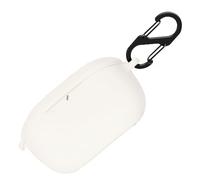Custodia in silicone per JBL Wave Buds, custodia protettiva antiurto e pelle protettiva per JBL Wave Buds con Keychain (bianco)