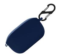 Custodia in silicone per JBL Wave100 TWS, custodia protettiva antiurto e pelle protettiva per JBL Wave 100TWS con portachiavi (blu scuro)