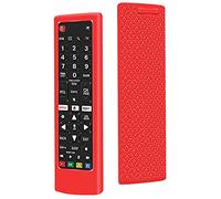 Custodia in Silicone per LG Telecomando AKB75095308 AKB74915324 AKB73715601 AKB75095307 Telecomando, Anti-Scivolo Antiurto Protettiva Cover Cassa Copertura per LG Smart TV Remote AKB7 serie (Rosso)