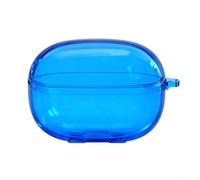 Custodia in silicone per OpenDots 2, per auricolari protettivi di alta qualità, antigraffio, resistente all'usura, antiurto, custodia morbida con gancio a moschettone (blu trasparente)