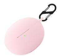 Custodia in silicone per Oppo Enco Free 2 / Enco Free 2i, custodia protettiva antiurto e pelle protettiva per Oppo Enco Free2 / Enco Free2i with Keychain (rosa)