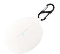 Custodia in silicone per Oppo Enco Free 2 / Enco Free 2i, custodia protettiva antiurto e pelle protettiva per Oppo Enco Free2 / Enco Free2i with Keychain (bianco)