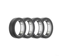 Custodia in silicone per Oura Ring 5, cover leggera antigraffio per Smart Ring, morbide protezioni per anello per uso quotidiano e fitness, confezione da 4 (nero, S)