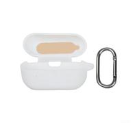 Custodia in silicone per Panasonic Technics per Eah-AZ100, custodia protettiva per cuffie con moschettone cordino, guscio morbido (bianco)