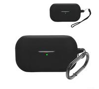 Custodia in silicone per Panasonic Technics per Eah-AZ100, custodia protettiva per cuffie con moschettone cordino, guscio morbido (nero)