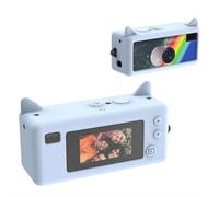 Custodia in silicone per portachiavi Kodak CHARMERA Accessori per scatola digitale, a forma di gatto, custodia protettiva in morbido silicone anti-goccia, confezione in blister, Blu, 1pcs, Carino