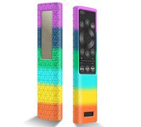 Custodia in Silicone per Samsung Telecomando BN59-01357 Series SolarCell Smart TV Telecomando Guscio Protettiva Cover Anti-Scivolo Cassa Copertura per Samsung Originale Voice Remote 2021 (Arcobaleno)