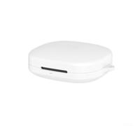 Custodia in silicone per Shokz OpenFit Pro, custodia protettiva antiurto con moschettone, LED frontale visibile, guscio antipolvere delicato sulla pelle per auricolari wireless, nero (bianco)