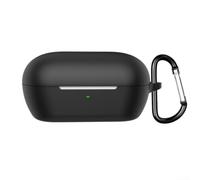 Custodia in Silicone per Sony WF-C710N - Cover Protettiva Morbida con Moschettone Antiurto e Antigraffio per Custodia di Ricarica 83.6x39.8mm(Black)