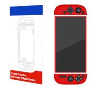 Custodia in silicone per Switch 2-NS2 Console di gioco Custodia protettiva e per JoyCon Coperture, per NS 2 Silicone coperchio di protezione (Rosso)