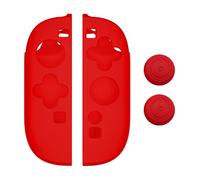 Custodia in Silicone per Switch 2 per J-con, Morbida Copertura Protettiva con Impugnatura Antigraffio e Antipolvere, con Tappi per il Pollice per Switch 2 Accessori Gamepad (Rosso)