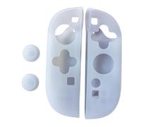 Custodia in Silicone per Switch 2 per J-con, Morbida Copertura Protettiva con Impugnatura Antigraffio e Antipolvere, con Tappi per il Pollice per Switch 2 Accessori Gamepad (Bianco traslucido)