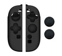Custodia in Silicone per Switch 2 per J-con, Morbida Copertura Protettiva con Impugnatura Antigraffio e Antipolvere, con Tappi per il Pollice per Switch 2 Accessori Gamepad (Nero)