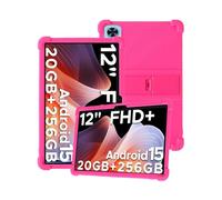 Custodia in silicone per tablet DOOGEE T36 12" con copertura completa, antiurto, antigraffio, supporto regolabile e cover in morbido silicone, rosa
