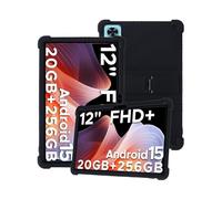 Custodia in silicone per tablet DOOGEE T36 da 12", copertura completa, antiurto, antigraffio, supporto regolabile e cover in morbido silicone, colore nero