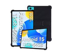 Custodia in silicone per tablet TECLAST P30 10.1" Android 15 Tablet con copertura completa, antiurto, antigraffio, supporto regolabile e cover in morbido silicone, nero