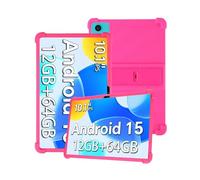 Custodia in silicone per tablet TECLAST P30 10.1" Android 15 Tablet con copertura completa, antiurto, antigraffio, supporto regolabile e cover in morbido silicone, rosa