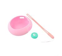 Custodia in silicone per Tamagotchi Paradise con copritasti e cordino che offre una copertura affidabile per schermo, bordi e superfici di controllo (custodi keycap+cordino rosa)