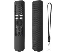 Custodia in silicone per telecomando, antiscivolo, anti-caduta, protettiva, con cordino anti-smarrimento per Xiaomi XMRM-ML (Nero)