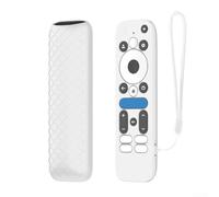 Custodia in silicone per telecomando GoogleTV Box 4K Pro con design ammortizzante, su misura 1 1 per una maggiore protezione e una comoda maneggevolezza (bianco)