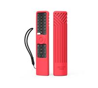 Custodia in silicone per telecomando (rosso con cordino) per Xiaomi Mi Tv P1 P1e Q1 Q1e Smart Voice Remote Control