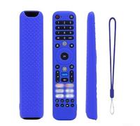 Custodia in silicone per telecomando TV U65M, indicatori luminosi per pulsanti, materiale resistente alle cadute, piena funzionalità e punto di attacco con cordino (blu)