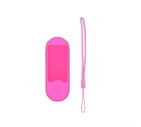 Custodia in silicone per telecomando VIZIO XRT281 XRT181, antiurto, protettiva, cordino, leggera impugnatura antiscivolo, colore rosso (roserato fluorescente)