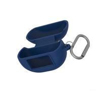 Custodia in silicone per TOZO per NC2O Pro per auricolari NC20, custodia protettiva morbida con gancio a moschettone, pelle antiurto contro graffi e polvere (blu)