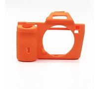 Custodia in silicone per videocamera per Sony A7 A7r A7s A7 R A7 Mark 1, custodia in gomma morbida, custodia protettiva (arancione)
