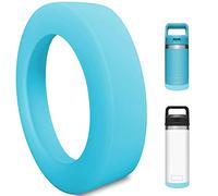 Custodia in silicone per YETI Rambler Jr 12 oz e Rambler 12 oz 28 once, accessori di protezione più sicuri per Yeti Rambler Bottiglia, Reef Blue - BPA Free