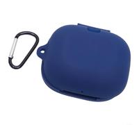 Custodia in silicone resistente agli urti per auricolari Beats Powerbeats Pro 2 con moschettone per un fissaggio sicuro (blu)