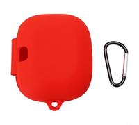 Custodia in silicone resistente agli urti per Beats Powerbeats Pro 2 con vestibilità sicura e moschettone per comodità di trasporto (rosso)