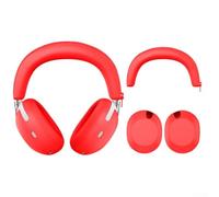 Custodia in silicone resistente al sudore per cuffie Sony WH-1000XM5, custodia protettiva lavabile per sport e palestra, colore: nero, grigio, rosso, blu (rosso)