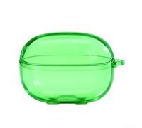 Custodia in silicone resistente all'usura per auricolari OpenDots 2, custodia protettiva trasparente con chiusura a scatto (verde trasparente)