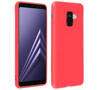 Custodia in silicone rossa Soft Touch Forcell per Samsung Galaxy A8