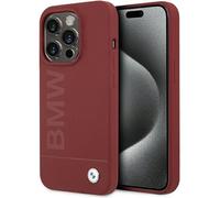 Custodia in silicone rosso BMW MagSafe per iPhone 15 Pro