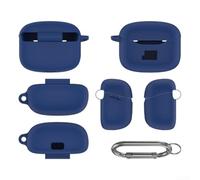 Custodia in silicone scamosciato per JBL Tune per buds 2, custodia in silicone scamosciata (blu)
