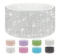 Custodia in silicone scintillante con glitter e strass, adatta per tazze da 20-40 once e moderni bicchieri da viaggio Trek - Manica antiscivolo che si adatta a basi di 2,8-2,9 pollici, compatibile con