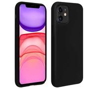Custodia in silicone semirigida nera opaca morbida Avizar per iPhone 11